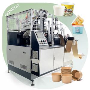 China Square Size Kraft Disposable Manufacture Soup Salad Rectangular Paper Soup Bowl Make Machine