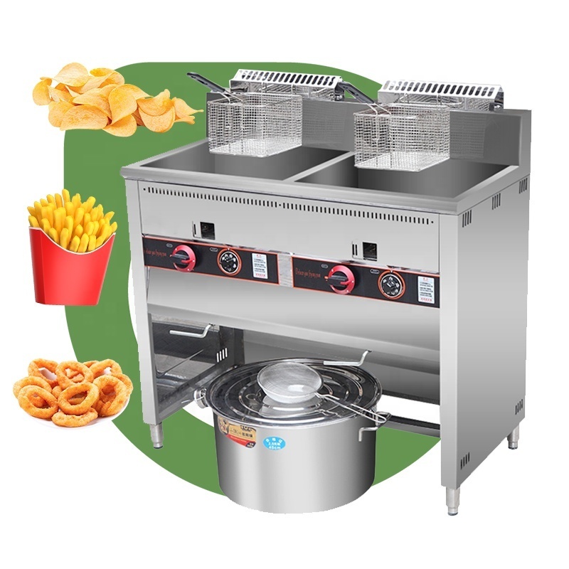 Maquina Freidora De Papas Automaticaes Industry a Gas 20l Corn Dog Fryer Machine Electric Deep 220-240v