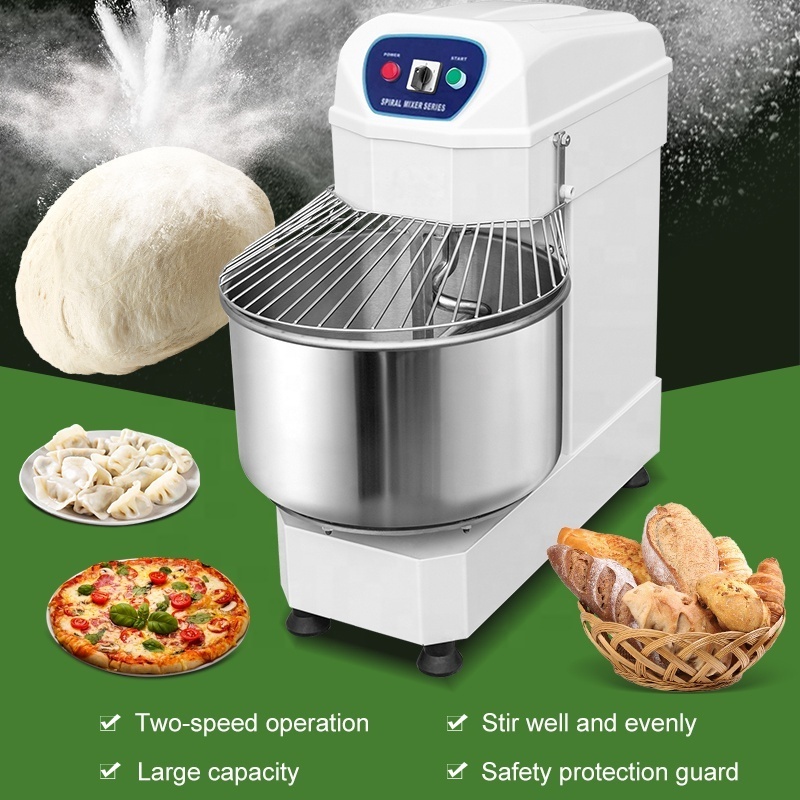 50kg 25kg 20kg Italian 100kg Industry 10kg Knead Spiral Flour Bread Commercial Dough Mixer Machine for Sale