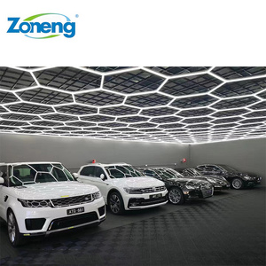 New Design Garage Hexagonal Led Light Aluminium Car Detailing Car Showroom Lights