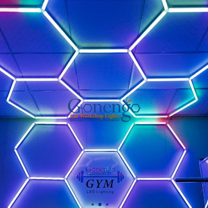 Hot Sell Honeycomb Led Lighting Luxury Hexagon Color Changing Lights Aluminium Led Tube Rgb Light