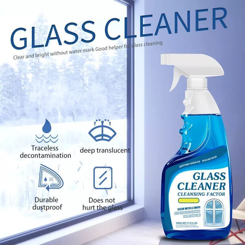 Car Windscreen Cleaner 500ml Glass Cleaner Spray Factory Sales Liquid Glass Car Care