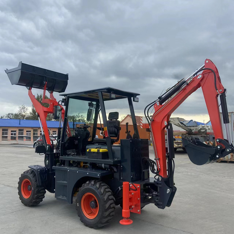 Used Engineering Construction Machine Backhoe of  3.5 Ton 50 HP Towable Backhoe