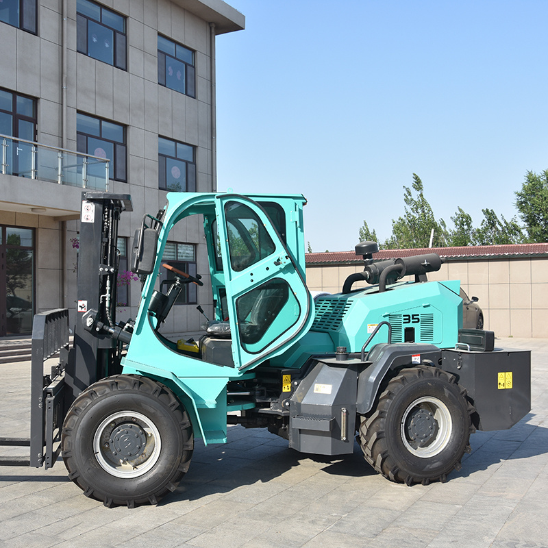 Hot sale factory direct 3t lift truck 3.5 ton clark forklift 3-6m life height all rough terrain diesel forklift truck 5000kg