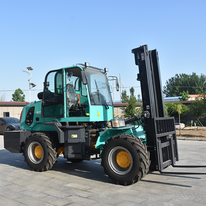 Used All Terrain Forklifts Telehandler Lift Truck Forklift Used for Sale in Shanghai China Diesel Engine 2500