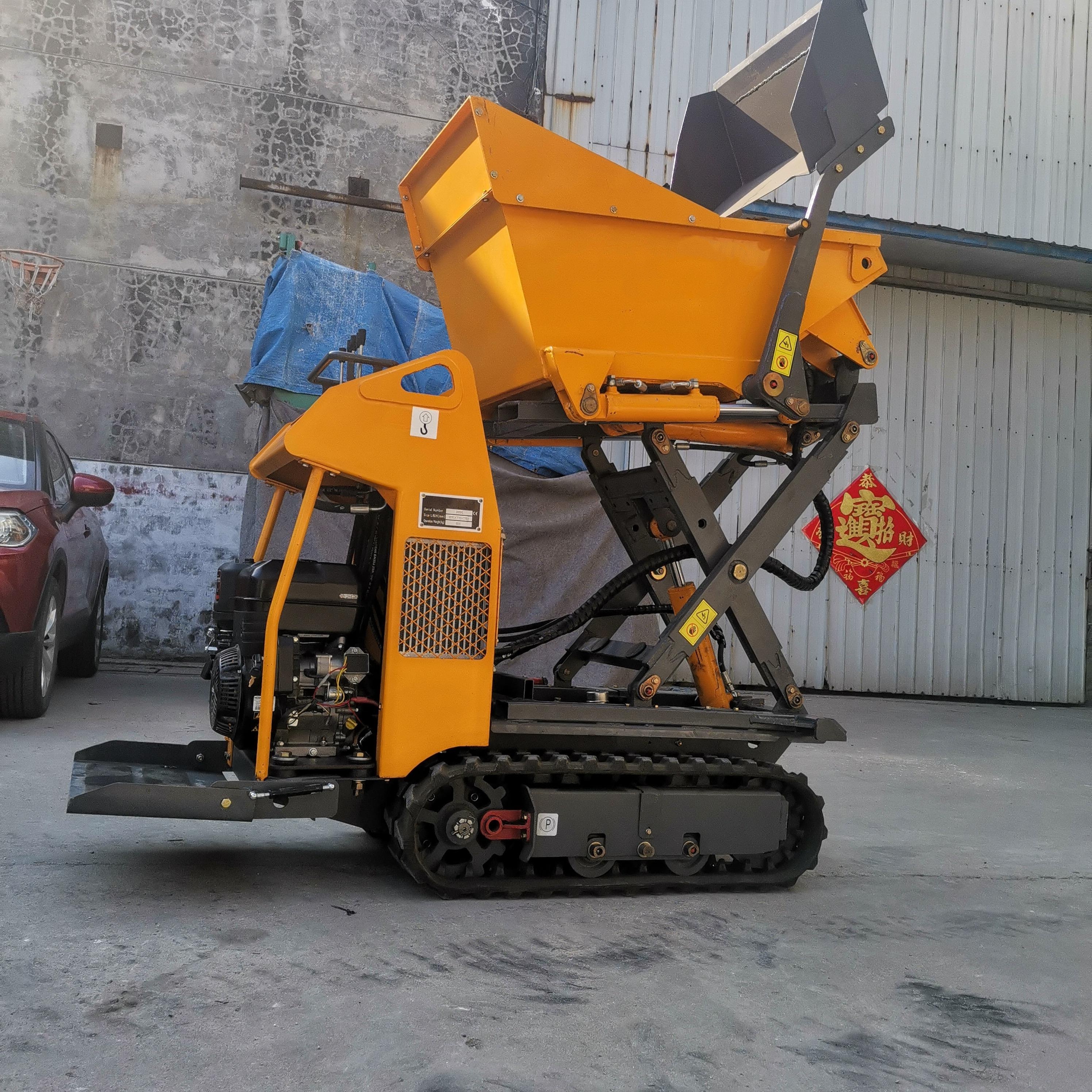 China High Quality Hand Push Self Loading Mini Track Dumper Crawler Mini Dumper With Handles Dumper