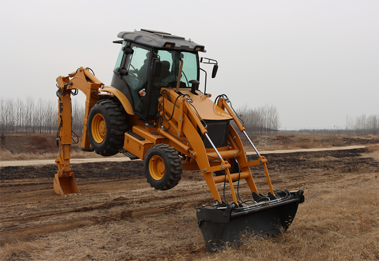 Used Engineering Construction Machine Backhoe of  3.5 Ton 50 HP Towable Backhoe