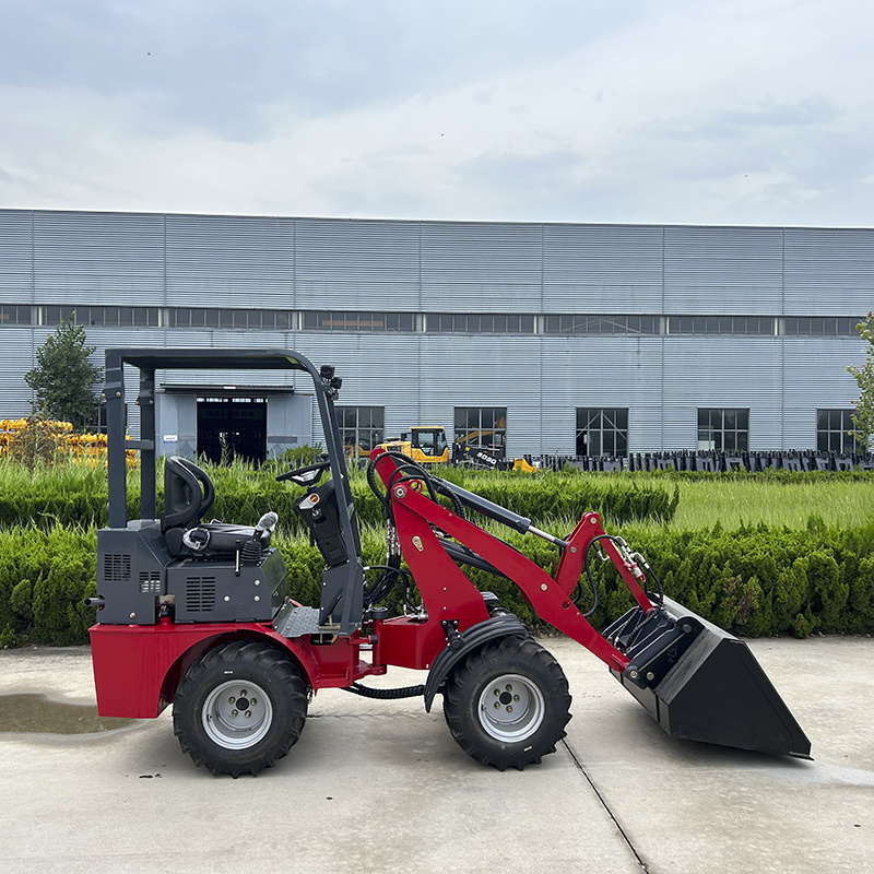 Mini Diesel Loader with Perkins Kubota 25hp EPA Diesel Engine Joysticks Control Widening Tires