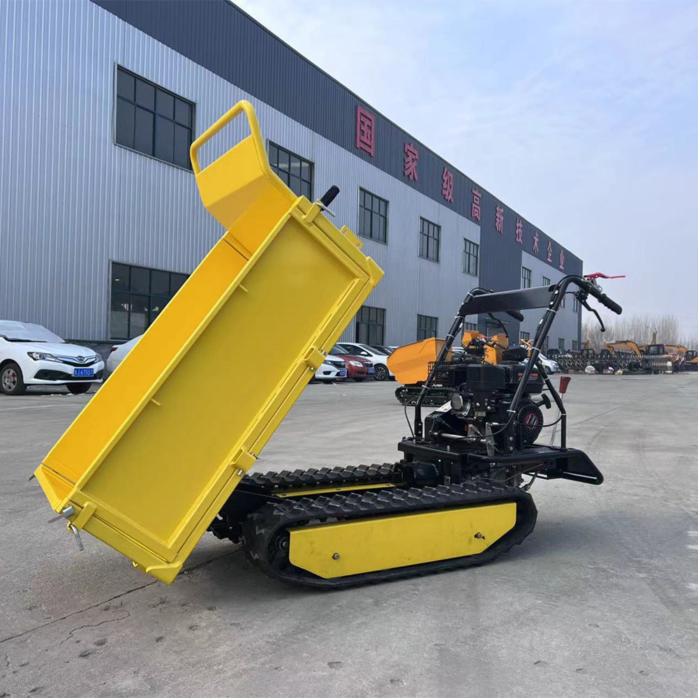 500Kg Wheelbarrow Mini Dumper With Stratton Mini Site Dumper Mini Transporter Track Carrier With Hydraulic Tipping