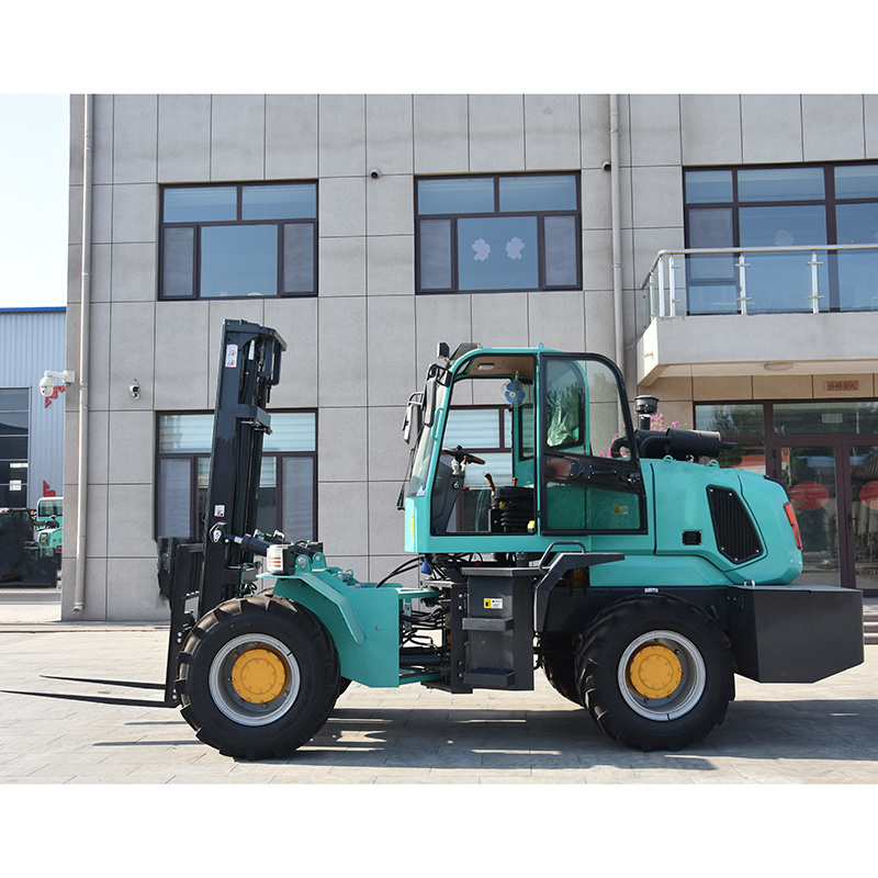 Used All Terrain Forklifts Telehandler Lift Truck Forklift Used for Sale in Shanghai China Diesel Engine 2500