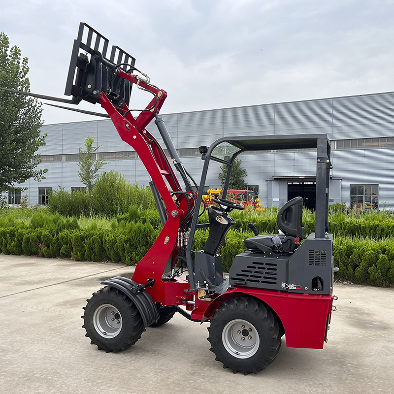 Mini Diesel Loader with Perkins Kubota 25hp EPA Diesel Engine Joysticks Control Widening Tires