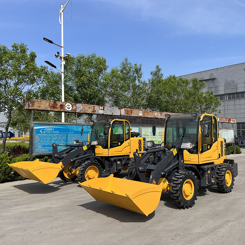 Chinese Earth Moving Machine of 	Front Wheel Loader 1 Ton 1000kg with 3 in 1 Bucket