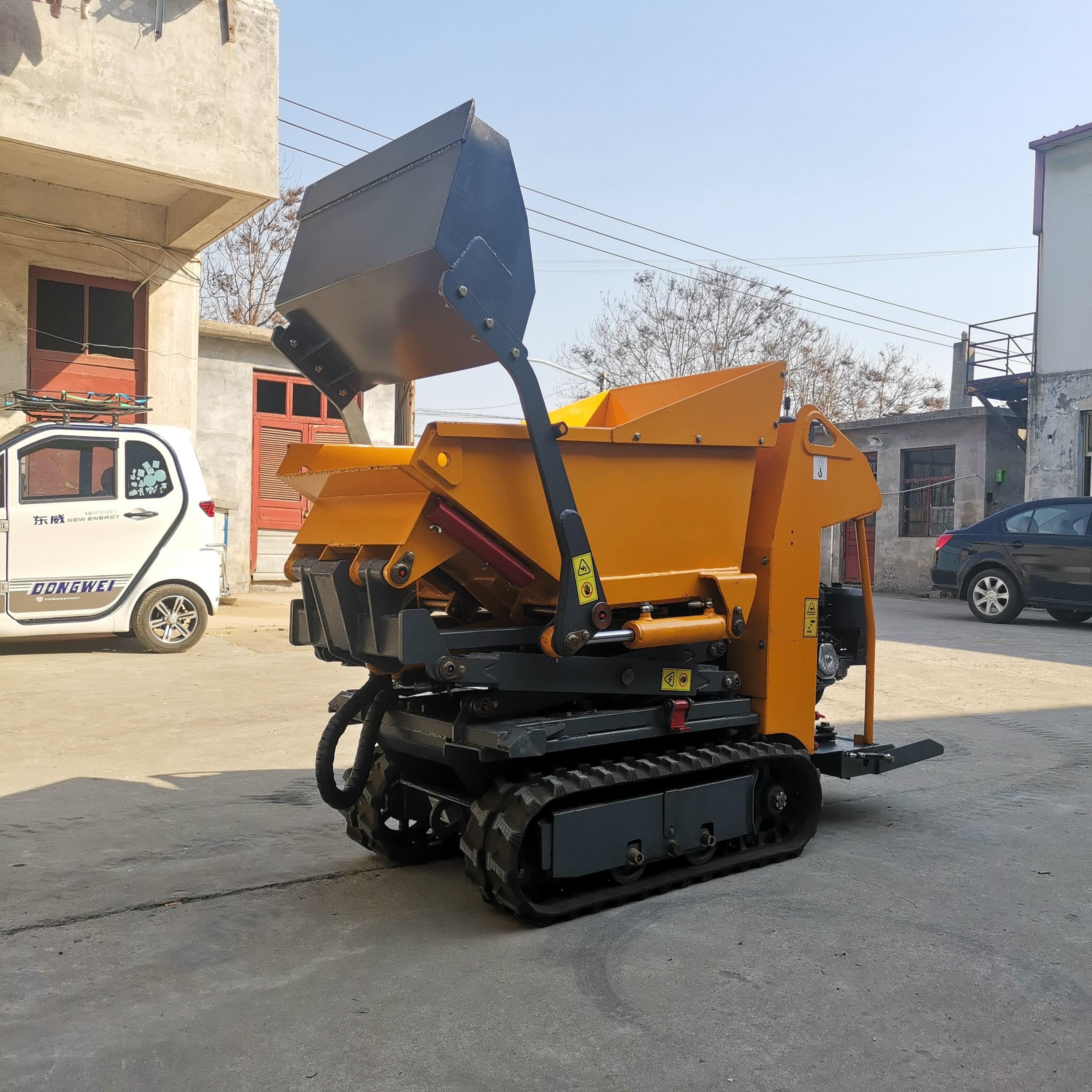 China High Quality Hand Push Self Loading Mini Track Dumper Crawler Mini Dumper With Handles Dumper