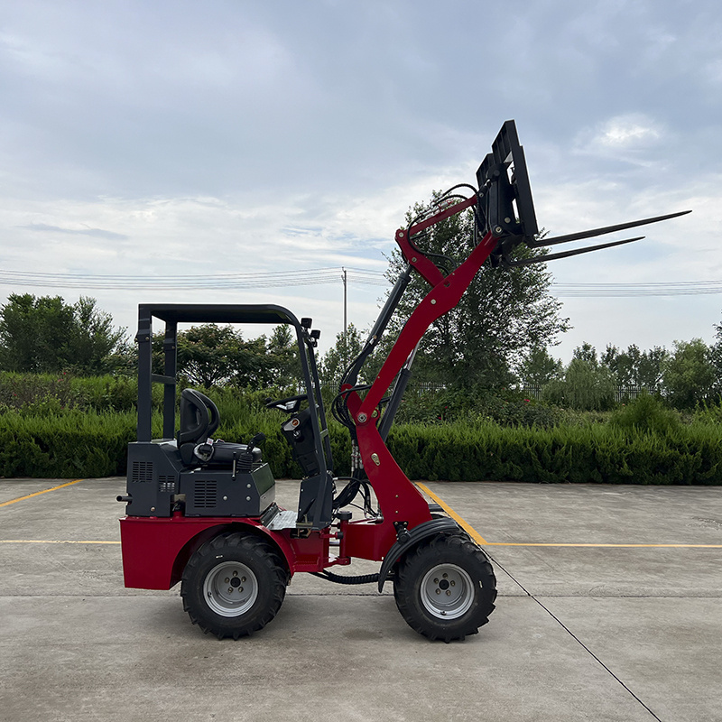 Mini Diesel Loader with Perkins Kubota 25hp EPA Diesel Engine Joysticks Control Widening Tires