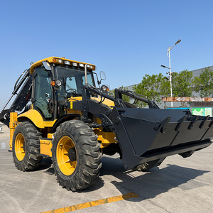 Multifunctional Flexible Steering 4 WD 2.5 Ton Wheel Backhoe Loader and Bulldozer Backhoe Tractor