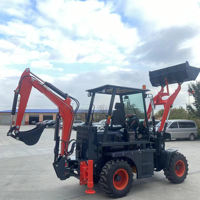 Used Engineering Construction Machine Backhoe of  3.5 Ton 50 HP Towable Backhoe