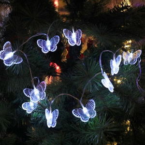 Home Decor Waterproof LED Curtain Lights Butterfly Shape Light String For Wedding Valentine