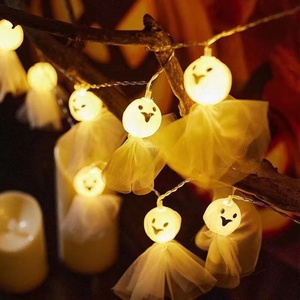 New Halloween Decorations Ghost Battery String Lights Ghost Festival Party Decoration Chain Lights