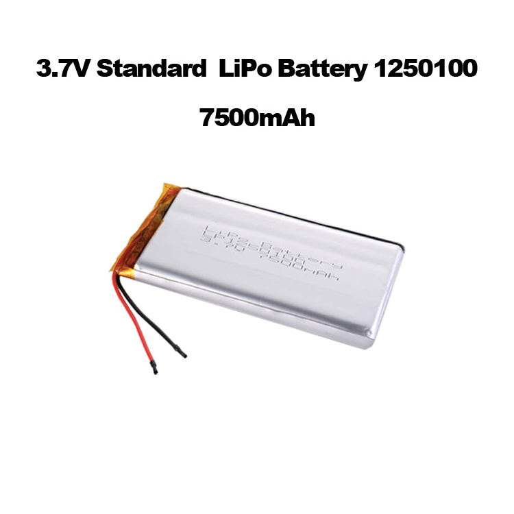 1250100 7500mAh 3.7v Rechargeable Lithium Polymer ion Battery For Toys Large Size Batteries Cell Lipo Battery For Gps Tracking