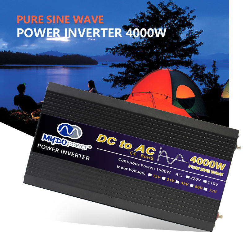 Gongdi 4000W pure sine wave power inverter 48V 60V dc to ac pure sine wave inverter for home system rechargeable power inverter