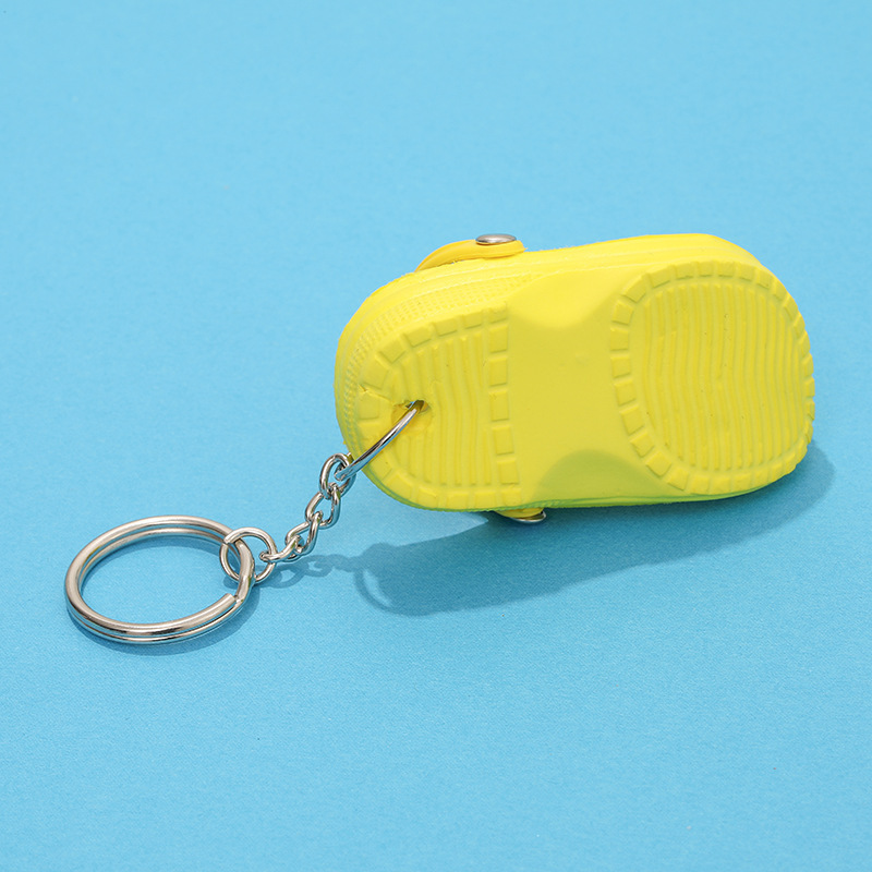 Fashion PVC Mini Crocs Slipper Keychain 3D Keyring Slippers For Promotional  Gifts