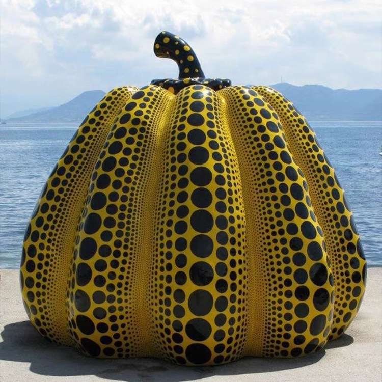 Customizable creative and personalized pumpkin square outdoor decorations, large decorations, fiberglass sculptures