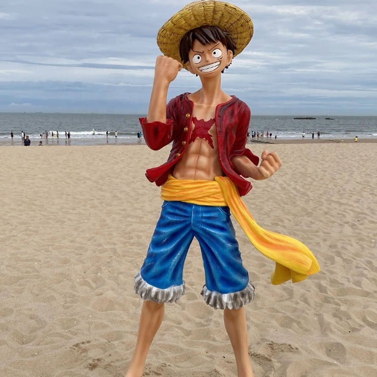 Customized life-size fiberglass figure statue sculpture, pirate king figure sculpture decoration