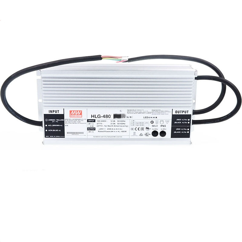 MEAN WELL HLG Series LED Driver 40/60/80/100/120/150/185/240/320/480/600W Dimmable 12V 24V LED Switching Power Supply