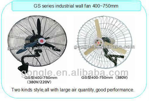 Industrial Wall Fan 750mm Diameter Size OEM Cast Iron AC Axial Flow Fan Online Support Three-piece Speed Speed GS 220/380 V