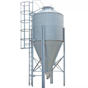 Poultry equipments 3000 kg small grain silos 3 ton  capacity with poultry feeding and drinking line automatic for poultry shed