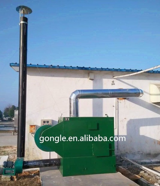 Automatic coal burning hot air heater stove for greenhouse and poultry farm