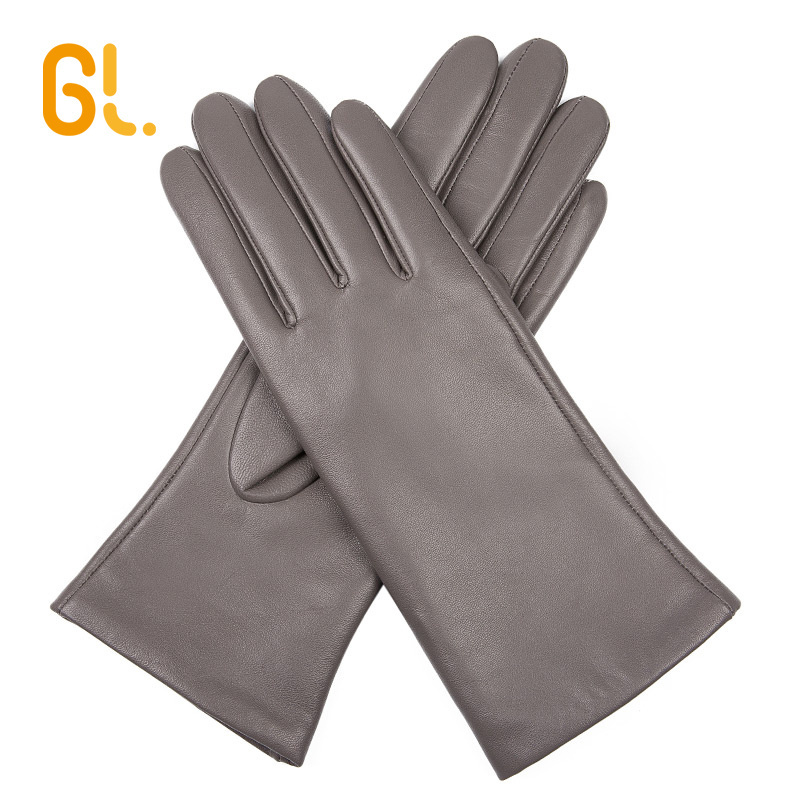 BW101 OEM Ladies Women Wholesale Fashion Leather Gloves Winter Knit Gloves Genuine Lambskin Sheepskin Driving Leather Gloves