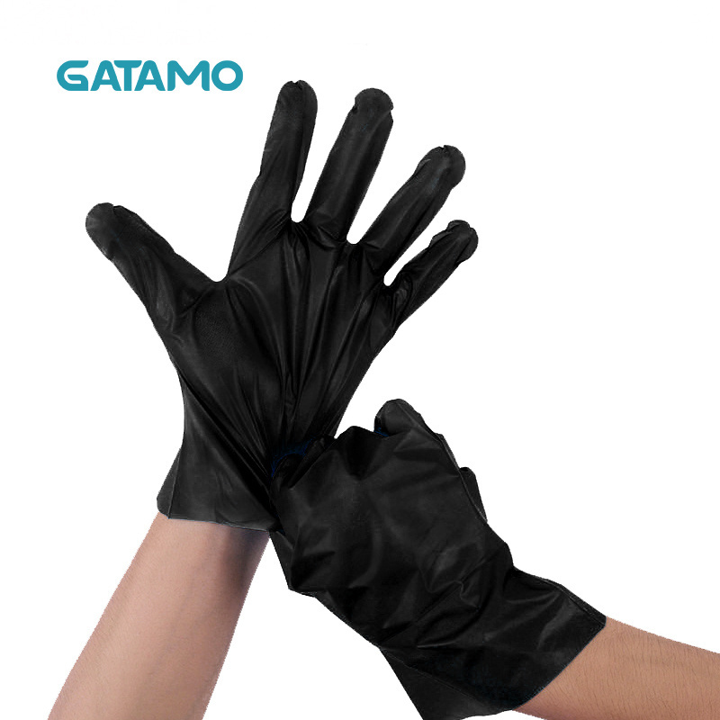 Disposable plastic black TPE Gloves cheap hand glove  powder free food grade gloves