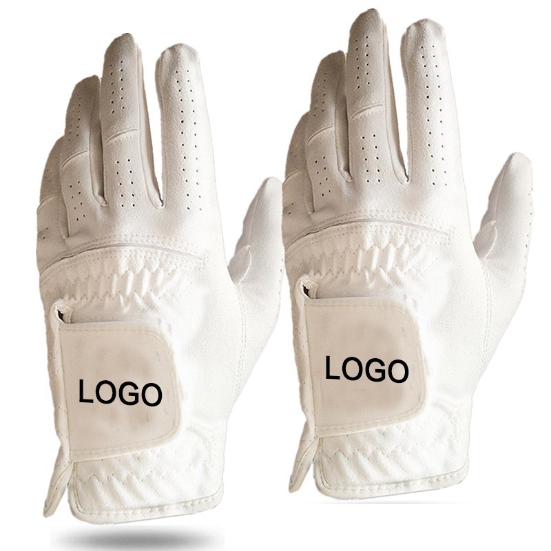 GLBZ011 Wholesale custom logo High Quality Men winter Non-slip cabretta Leather Golf Gloves