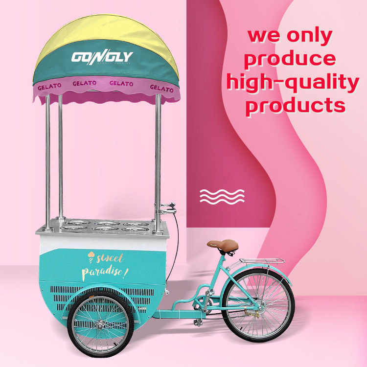 Competitive Price Professional Production Easy To Operate Ice Cream Electric Cart Food Bike