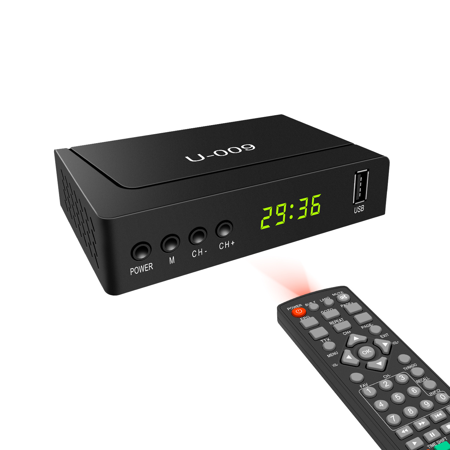 High quality Ready Goods Mini Plastic DVB-T2 FTA TV Receiver Digital set-top box t2 indonesia