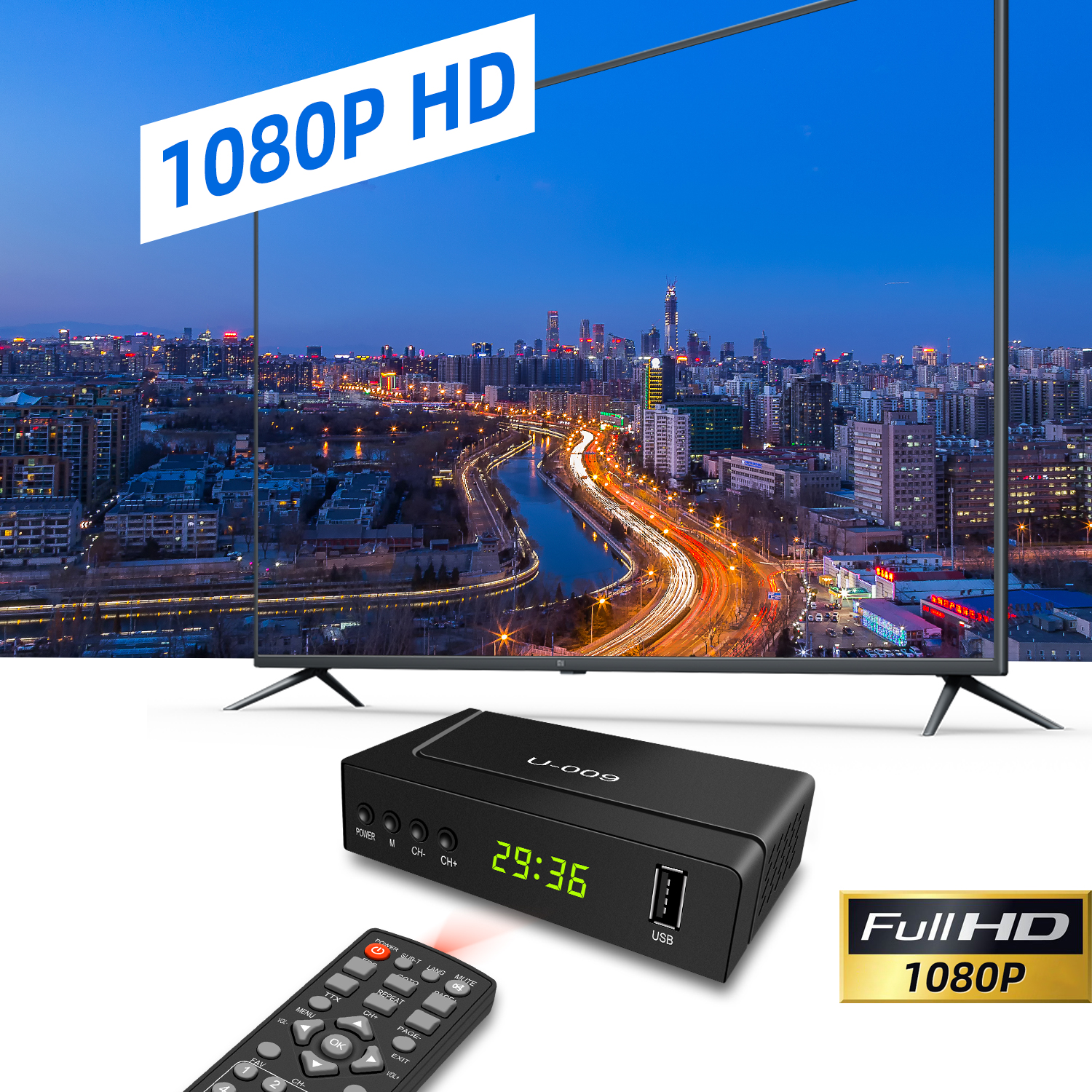 High quality Ready Goods Mini Plastic DVB-T2 FTA TV Receiver Digital set-top box t2 indonesia