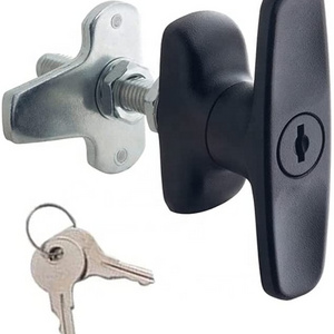 T-Handle Lock Latch Shed Door kit for Truck Cabinet Garage Door Lock Camper Shell Locks and Keys