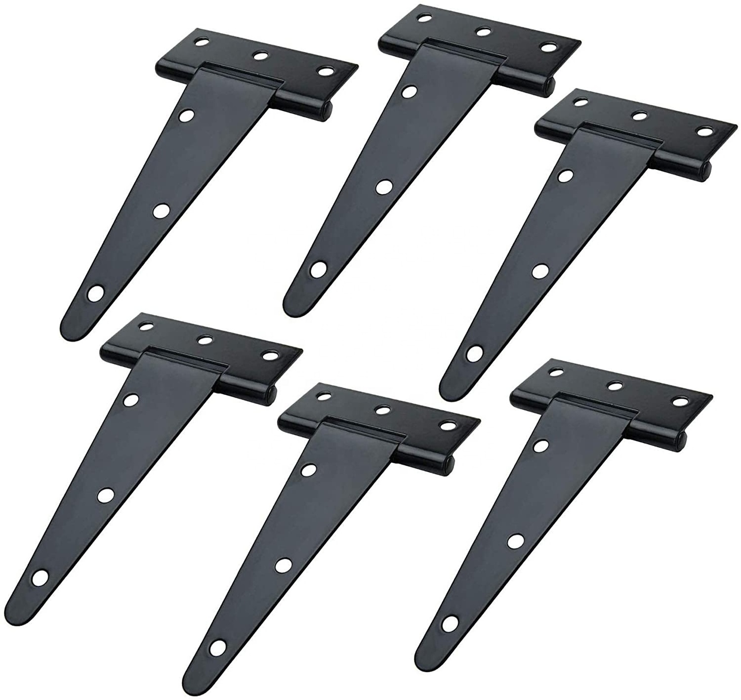 T-Strap Barn Door Hinges Shed Door Heavy Duty Hinges Gate Strap Hinges Black Wrought Hardware Iron Rustproof