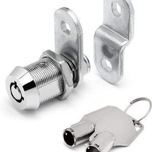 Tubular Cam Lock with 7/8" Cylinder and Chrome Finish Keyed Alike with 2 Keys 1 1/4" Cam and Offset Cam