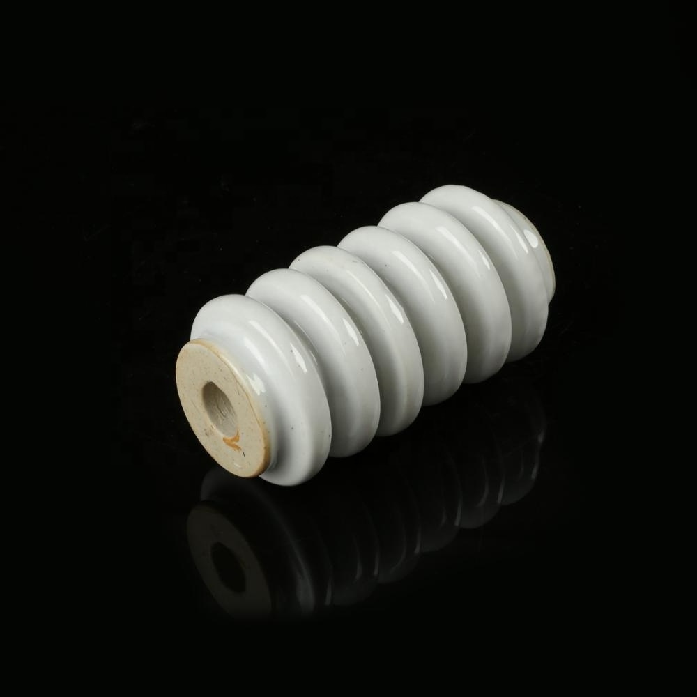 Professional Outdoor Power Line Use Porcelain Reel Spool Insulator/Ceramic Shackle Insulator