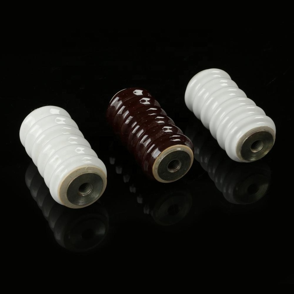 Professional Outdoor Power Line Use Porcelain Reel Spool Insulator/Ceramic Shackle Insulator