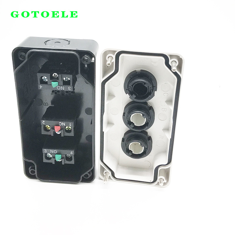 Push button switch series 3P BOX with button and auxiliary have a stock high quality goods