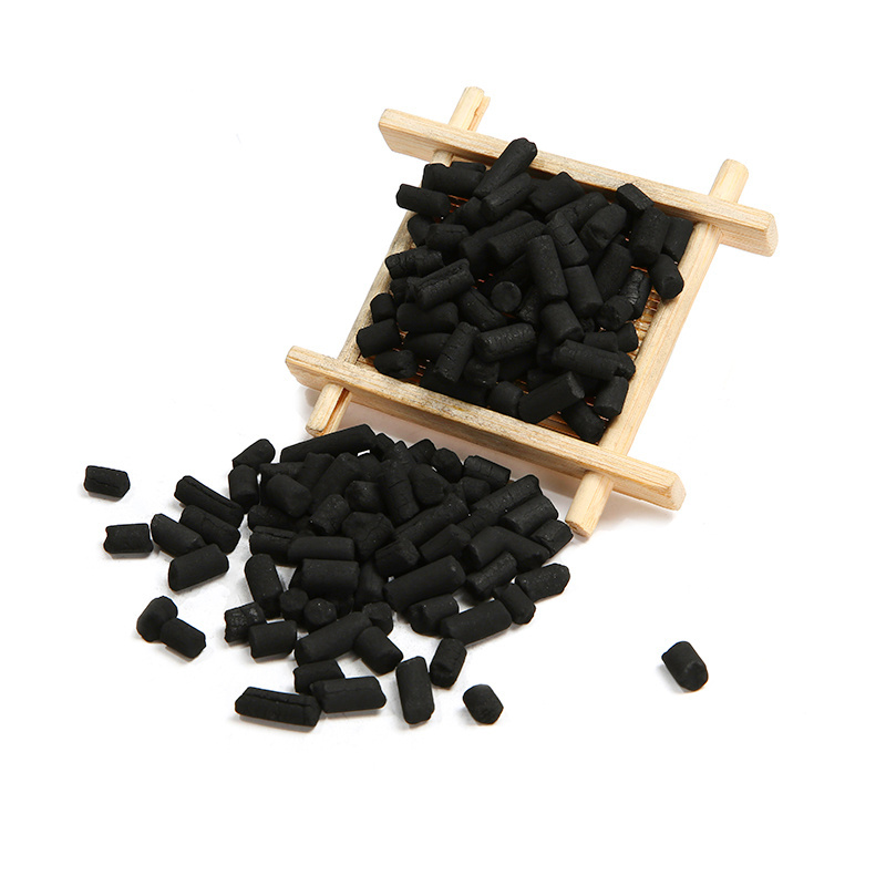 6mm extruded activated carbon pellets for odors removal from organic waste in the air