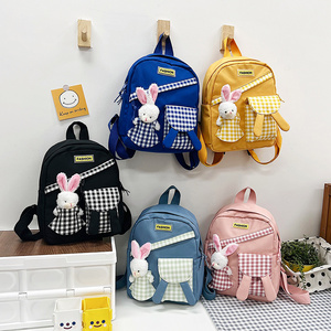 2022 Lightweight Breathable Waterproof Travel Bag Trendy Cartoon Rabbit Doll Kids School Backpack