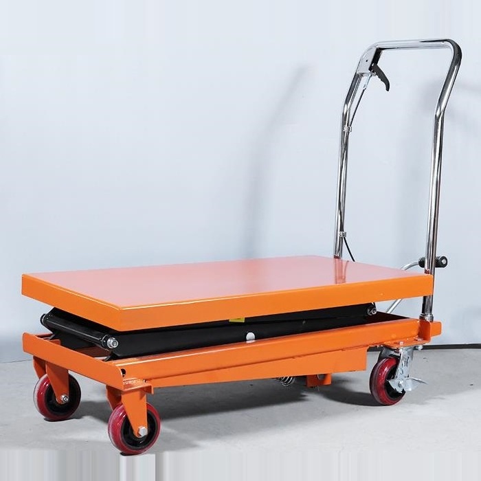 High quality hydraulic scissor lift table truck 0.9M 660lbs 1000 pounds small scissor lift table