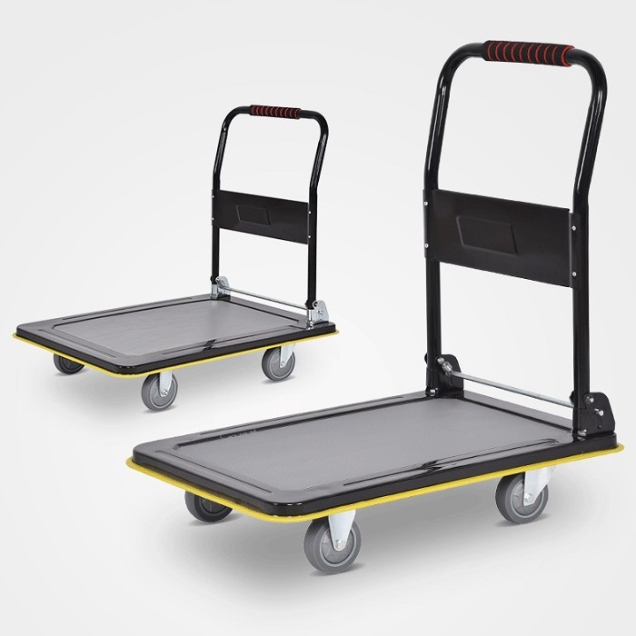 Market cart Hand cart foldable stainless steel platform trolley foldable cart