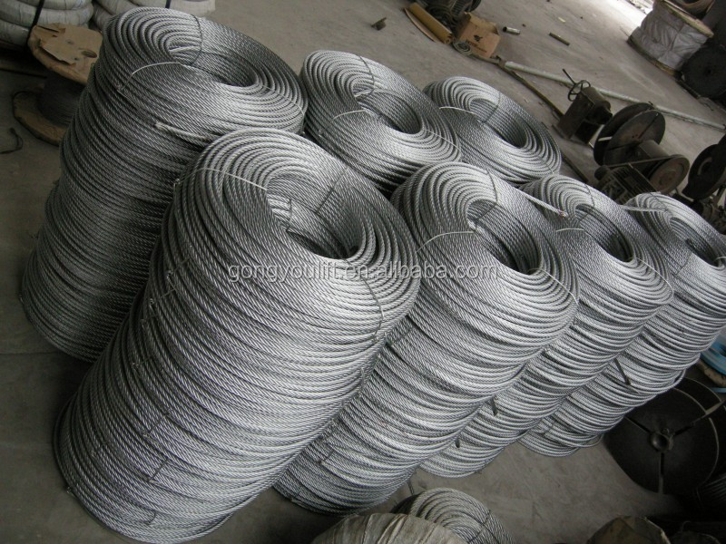 306/304/316 Stainless Wire Rope, Galvanized Steel Wire Rope Sling for crane Cheap Price of Steel Wire Rope