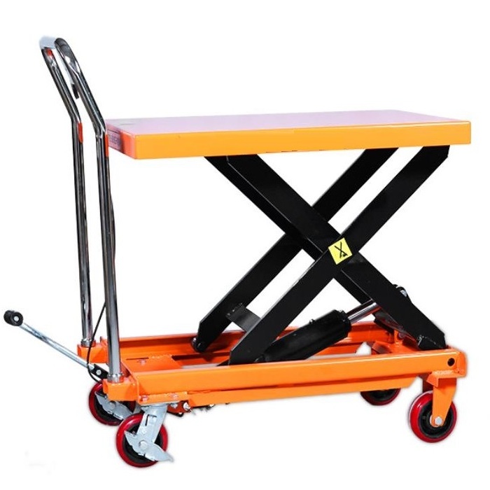 High quality hydraulic scissor lift table truck 0.9M 660lbs 1000 pounds small scissor lift table