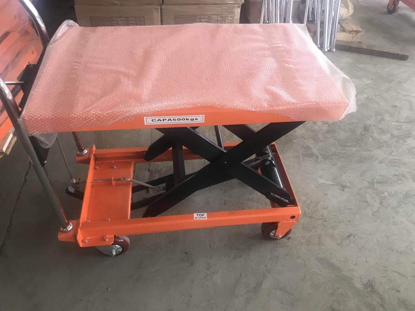 Hot Sale 300KG 350KG 500KG 750KG Scissor Lift Table manual pallet truck